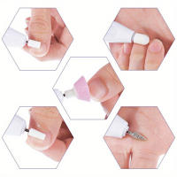 Juego de manicura eléctrica 5 en 1, lijadora de uñas portátil con alimentación por batería, eliminación de piel muerta, recorte - details 4