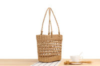Bolso hecho a mano para mujer, bolsa de un hombro con tejido de hierba, estilo bosque, ocio, playa, novedad de Instagram - details 1