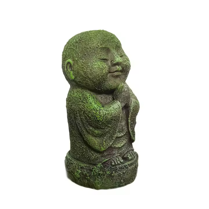 Estatua de monje Zen impermeable creativa, artesanía de resina, estatuilla de Bodhisattva, escultura de Buda realista, decoración de escritorio para el hogar - 1