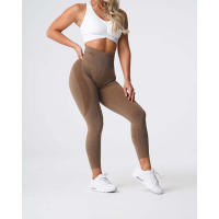 Leggings deportivos de cintura alta para mujer NVG de spandex con pantalones interiores suaves para ropa de gimnasio y fitness. - details 19