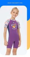 Traje de neopreno de 2,5mm para niños, traje de baño grueso de una pieza para niñas a prueba de frío, buceo, surf, snorkeg - details 11