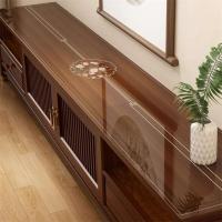 Nuevo estilo chino TV cubierta antipolvo PVC mantel de vidrio suave impermeable resistente al aceite zapato gabinete mesa aparador Mat - details 14