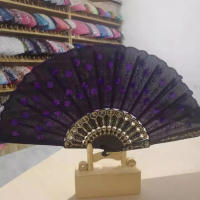 Abanico de plástico para manualidades, abanico de baile con lentejuelas gruesas, bordado a mano, estilo Vintage, 1 ud./5 uds. - details 1