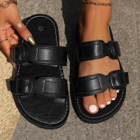 Zapatos planos de estilo británico para mujer, zapatillas de playa informales con hebilla romana, novedad de verano, 2024 - details 18