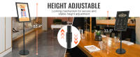 Soporte para letrero de pedestal SucceBuy, ajustable vertical y horizontalmente. Soporte de suelo resistente. Con base redonda. Para exhibición, publicidad y uso en exteriores. Negro. - details 1