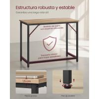 Mesa de Trabajo Pequeña Industrial Ideal para Teletrabajo, Estudio, Dormitorio 60 x 135 x 76cm - details 90