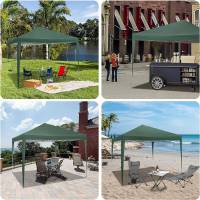 Tienda de fiesta Pabellón emergente Protección solar impermeable Terraza Festival marquesina 3x3m verde - details 4