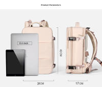 Mochila de gimnasio para laptop de 17 pulgadas 15.6 pulgadas para mujeres con almacenamiento múltiple compartimento recomendada para viajes y escolar hecho de nylon - details 5