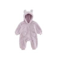 Peleles bonitos de dibujos animados para bebé, monos infantiles de lana cálidos de otoño, ropa de casa para bebés de 0 a 2 años, ropa para el hogar para invierno - details 4
