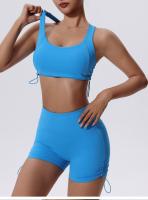 Conjunto Deportivo de Yoga sin Costuras para Mujer, Sujetador Deportivo y Leggings Cortos para gimnasio, 2 Piezas - details 6
