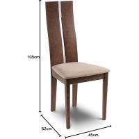 Juego de sillas de comedor Cayman, nogal - details 7