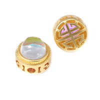 5 uds. De cuentas redondas de latón de Color dorado mate, estilo Vintage, pulseras de cuentas nepalesas, cuentas espaciadoras, suministros para fabricación de joyas, accesorios Diy - details 9