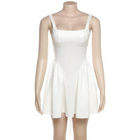 BUNO-Mini vestido sin espalda con tirantes finos para mujer, Vestidos sexis sin mangas ajustados con cuello Halter y cordones con lazo, Vestidos de fiesta de medianoche - details 12