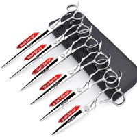 Tijeras profesionales de belleza para mascotas, herramientas de 7 pulgadas para recortar el pelo, curvadas para dientes rectos - details 52