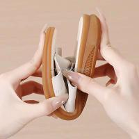 Nuevas zapatillas de cuero de diseñador blanco de alta calidad, zapatillas de mujer antideslizantes, modernas, lujosas y de bajo precio - details 4