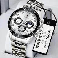 Reloj de hombre calendario correa de acero resistente al agua luminoso - details 2