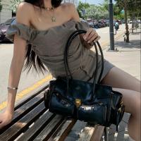 Bolso Crucero de Motocicleta con Asa Larga Diseño de Múltiples Bolsillos Cuero Sintético Negro - details 12