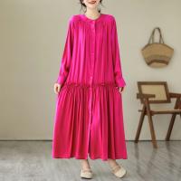 Elegante Vestido Suelto para Mujer Otoño 2025 Falda Larga de Moda de Talla Grande - details 6