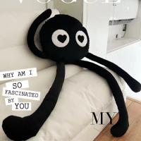 Almohada de Peluche Suave de Coal Negro con Patas Largas y Diseño de Dibujos Animados para Sofá de Casa y Cama de Coche Regalo de Anime - details 26
