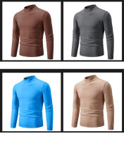 Suéter Casual de Hombre Primavera Moda Básica Sólida Cuello Mock Ajustado Comodidad Tejido de Otoño para Mujeres Material Exterior Viscosa - details 9
