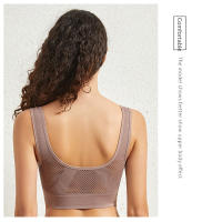 Sujetador deportivo de color sólido para mujer, top de fitness, gimnasio, yoga, entrenamiento atlético, suave, acolchado - details 21