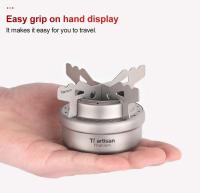 Tiartisan - Estufas de alcohol plegables de titanio/acero inoxidable, mini soporte cruzado portátil ultraligero para exteriores - details 0
