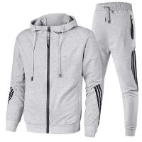 Conjunto Deportivo de Ocio para Hombres Primavera-Otoño 2025 Abrigo de Cremallera de Color Sólido - details 4