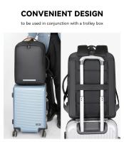 Mochila De Negocios impermeable para hombre, bolsa reflectante para ordenador portátil de 15,6 pulgadas, con carga USB, multifun - details 11