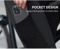 WOSAWE Pantalones de Ciclismo para Mujeres Cintura Alta, Cierre Elástico, Tela de Broadcloth, Transpirables, A prueba de golpes Negro, Naranja, Tallas XS-XL - details 2