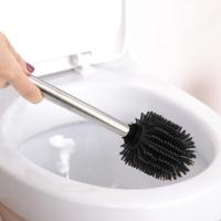 Escobillas de Baño 2 piezas WC, Cepillo para Inodoro de Acero Inoxidable, 7,5x35x7,5 cm, Negro - details 4