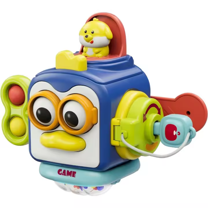 Juguetes sensoriales Montessori para niños pequeños, actividades de viaje, cubo ocupado, habilidades motoras, juguetes educativos de aprendizaje, 1 año - 1