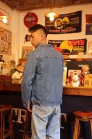 Chaqueta vaquera azul sólida de talla grande, estilo casual, vintage, de calidad, para hombre, primavera/otoño 2025 - details 6
