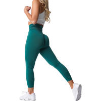 NVG Leggings de gimnasio sin costuras para mujer, suaves para entrenamiento, ropa de yoga de LICRA de cintura alta - details 16