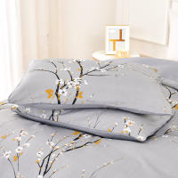 Juego de Ropa de Cama Moderno Botánico Funda Edredón de Poliéster Suave Patrón de Flores y Ramas - details 3