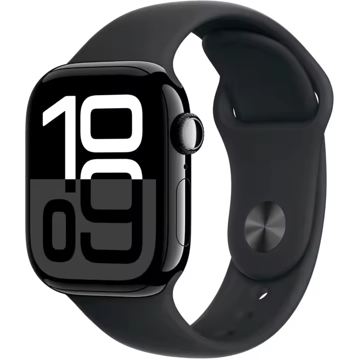 Apple Watch Series 10 (GPS, 42 mm) aluminio AC Azabach con correa deportiva negra, M/L (actualizado) - 1