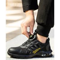 Zapatos De Seguridad Para Hombre Con Botones Giratorios Y Punta De Acero Indestructibles Antipinchazos Y Con Almohadilla De Aire Botas De Trabajo Con Suela De Goma Material De Tela Y Algodón - details 26