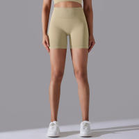 Pantalones cortos de Yoga para mujer, Shorts deportivos de secado rápido, realce de glúteos, sin costuras, para entrenamiento de ciclismo y gimnasio - details 44