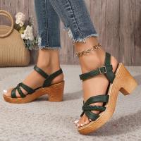 Zapatos de tacón con cordones para mujer, sandalias de gladiador de plataforma de verano, zapatos de playa casual resort con tiras al tobillo - details 22