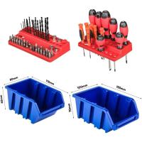 Sistema de Almacenamiento para Herramientas y Cajas Apilables Placas de Pared Extra Fuertes PAFEN Estante Vertical (Rojo/Negro) - details 13