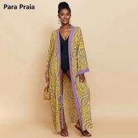 Kimono de Playa para Mujer Cubierta de Traje de Baño Largo con 9 Colores Cardigan Suelto Sarong - details 0