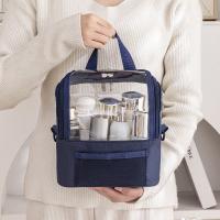 Bolsa de hombro para brochas de maquillaje profesional, contenedor de cosméticos de tela Oxford ligera, bolsa de almacenamiento de cosméticos transparente impermeable - details 22
