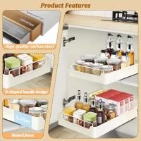 Caja con riel deslizante, gabinete extraíble, estante de almacenamiento, despensa de especias, cajón, cesta organizadora de cocina - details 2