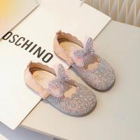Zapatos de vestir para niñas, calzado de cuero con purpurina, diamantes de imitación, encaje, nudo de mariposa, Princesa, planos - details 11