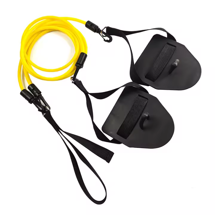 Simulación profesional de ejercicio de natación, fuerza del brazo terrestre, banda de resistencia física, paleta palmeada de mano, forjado de natación - 1