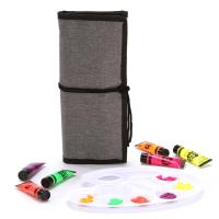 Pinceles de Pintura para Artistas con 24 Piezas Set de Arte Portátil para Principiantes en Acuarela Acrílica y Óleo Pintura de Cuerpo y Rostro con Bolsa de Roll-up - details 1