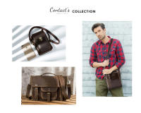 Bolsos Mini de Hombro para Hombre Retro de Cuero Genuino Bolsos Bandolera Casuales Bolsos de Mano Pequeños Vintage Material de Lining Poliéster Temporada Primavera/Verano - details 13