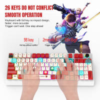Teclado mecánico K98, eje azul, eje rojo, moldeo por inyección de dos colores con cable, periféricos de juego de teclas de sublimación térmica - details 24