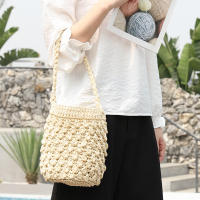 Bolso de hombro hecho a mano para mujer, bolsa de playa con diseño tejido de paja, Bolso pequeño de viaje - details 7