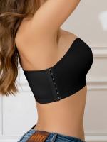 Sujetador de 2 piezas con botones laterales para correr, fitness y yoga, color sólido, talla adulto, tejido transpirable, sin aros, cómodo para llevar a diario. - details 7