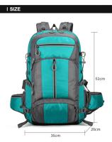 Mochila impermeable de senderismo para hombres y mujeres, mochila multifuncional para viajes de aventura al aire libre, 50 litros - details 3